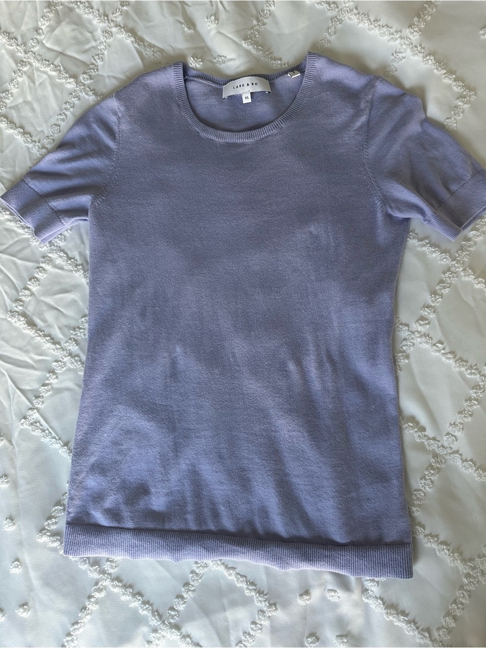 Lark & Ro Lilac Short Sleeve Knit Tee